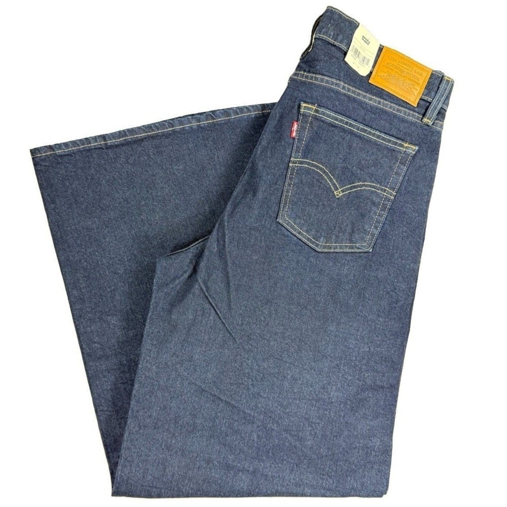 Levi's 728 Jeans Women's 32x32 Premium High-Rise Wide Leg Denim Stretch Blue NWT